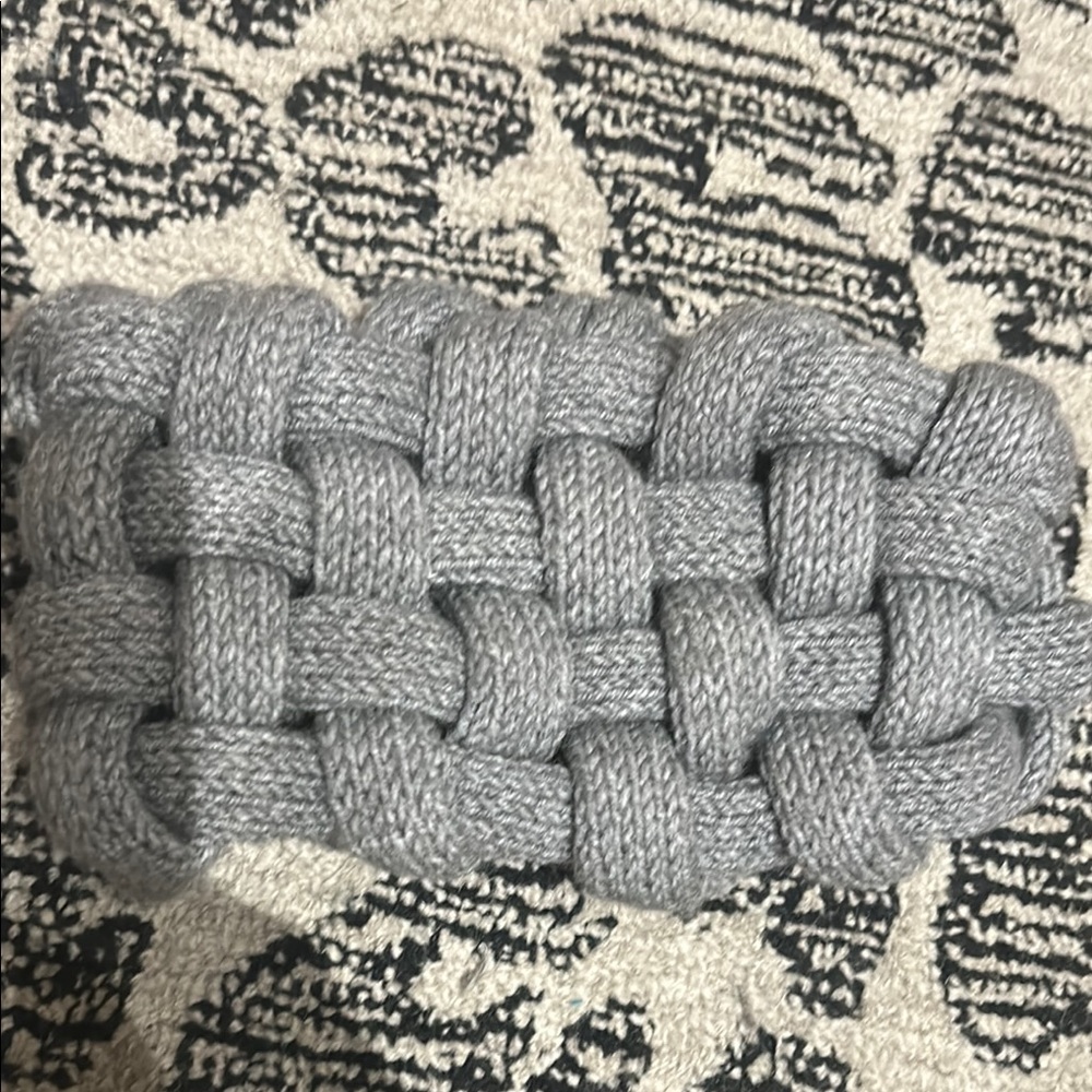 Chunky Knit Gray Headband